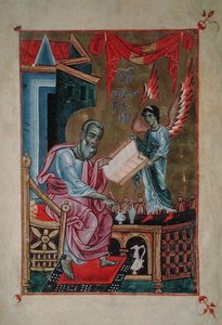 Arm.558, fol.265v St. Johannes der Evangelist, aus einem Evangelienbuch, um 1250 von Armenian School