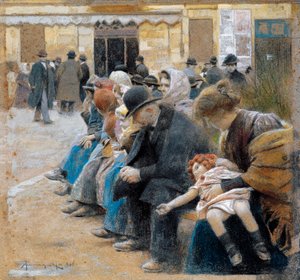 Emigranten, von Arnaldo Ferraguti (1862-1925)