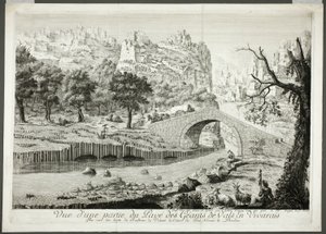 Ansicht eines Teils des Pfades der Riesen von Vals in Vivarais
