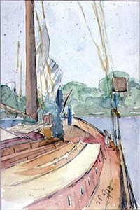 Das Deck einer niederländischen Yacht, 1913 von Arnold 1867 1931 Bennett