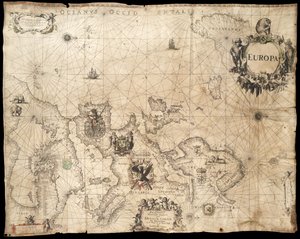 Europa; Pascaarte von Arnold Colom (1660)