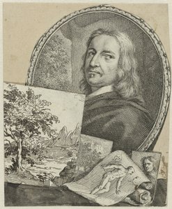 Porträt von Philippe de Champaigne in Collage von Arnold Houbraken