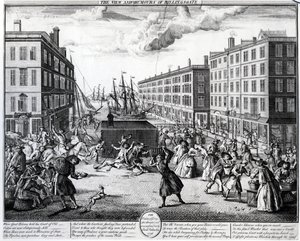 Die Aussicht und die Launen von Billingsgate, 1736