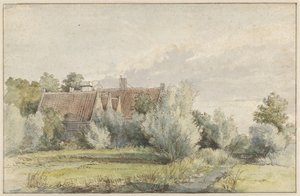 Haus zwischen Bäumen