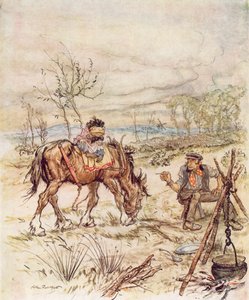 Illustration für Der Wind in den Weiden von Kenneth Grahame von Arthur (after) Rackham