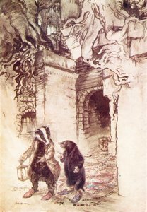 Illustration für Der Wind in den Weiden von Kenneth Grahame von Arthur (after) Rackham