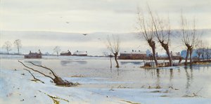 Winterlandschaft mit überflutetem Fluss, 1889