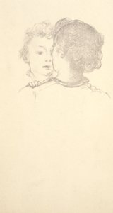 Rab (vor einer Frau) von Arthur B. Davies