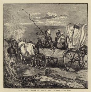 Eine Mormonenfamilie auf dem Weg nach Salt Lake City von Arthur Boyd Houghton