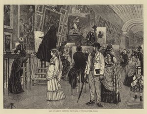 Kunststudenten kopieren Bilder im Louvre, Paris