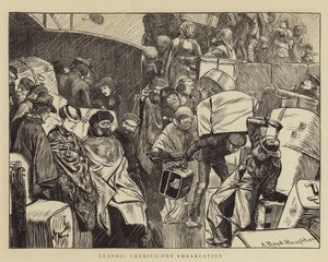 Grafisches Amerika, die Einschiffung