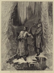 Der Großherzog Alexis von Russland unter den Niagarafällen