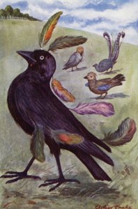 Die eitlen Dohle (Fabel von Äsop) von Arthur Claude Cooke