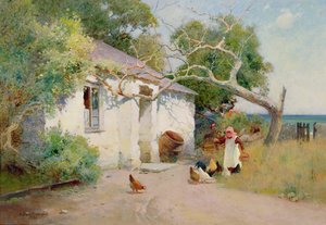 Hühner füttern, 1894