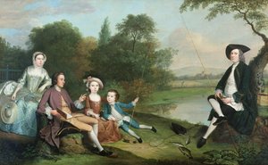 Eine Familie von Anglern von Arthur Devis