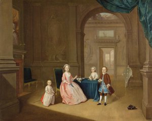 Porträt einer Gruppe von Kindern, um 1743