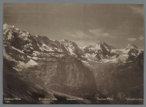 Blick auf die Silberhorn, die Mittaghorn, die Grosshorn, die Breithorn und die Tschingelhorn in den Berner Alpen (Panorama der Jungfraukette) von Arthur Gabler