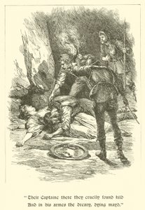 Sir Calidore, Ritter der Höflichkeit, In der Räuberhöhle (Gravur) von Arthur George Walker