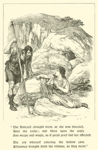 Die Abenteuer von Sir Artegall, In der Höhle des Betrugs (Gravur) von Arthur George Walker