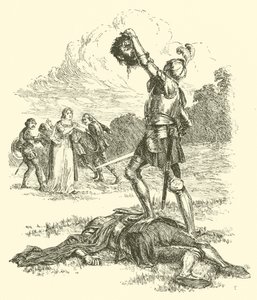 Die Abenteuer von Sir Artegall, Der Tyrann Grantorto (Gravur) von Arthur George Walker