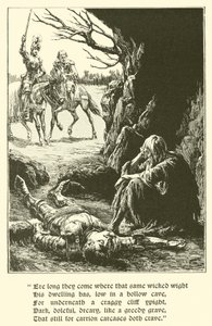 Der Rote Kreuzritter, in der Höhle der Verzweiflung von Arthur George Walker