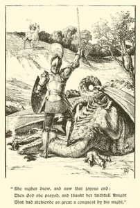 Der Rote Kreuzritter, Der letzte Kampf (Gravur) von Arthur George Walker