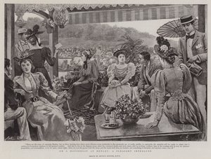 Auf einem Hausboot in Henley, eine angenehme Zwischenzeit von Arthur Hopkins
