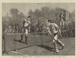 Die Lawn-Tennis-Meisterschaft in Wimbledon, die fünfte Runde des All-Comers-Matches von Arthur Hopkins