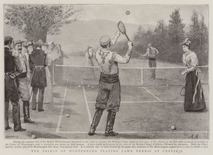 Der Prinz von Montenegro spielt Rasentennis in Cettinje von Arthur Hopkins