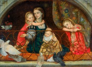 Mrs. Leathart und ihre drei Kinder, ca. 1863-65