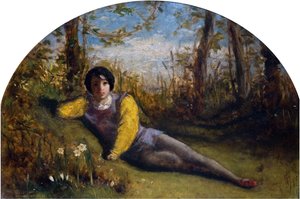 Der junge Dichter - Ölstudie, 1849