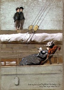 Kleiner Junge (bewundert Yacht) 