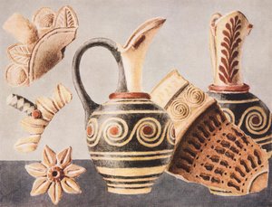 Dekorierte Vasen aus Knossos
