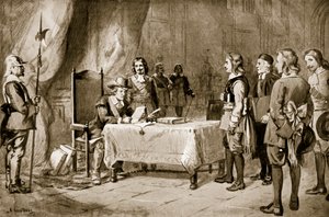Schweizer Gesandte vor Cromwell, Illustration aus 