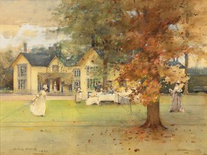 Die Lawn-Tennis-Party bei Marcus, 1889