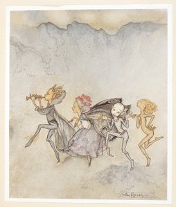 AKT IV: Szene I, Zeile 46 Each one, tripping on his toe, Will be here with mop and mow. Nymphs.