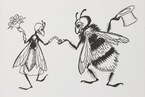 Eine Fliege und eine Biene heiraten