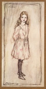 Alice (Frontispiz aus Alice im Wunderland von Lewis Carroll) von Arthur Rackham