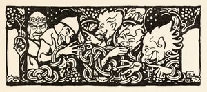 Becfola in ihrem Wagen aus The Wooing of Becfola in Irish Fairy Tales