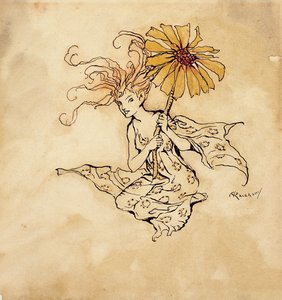 Gänseblümchen-Fee, Illustration aus Peter Pan in Kensington Gardens von J.M. Barrie, veröffentlicht 1912