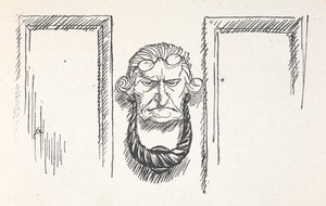 Türklopfer mit dem Gesicht von Scrooge von Arthur Rackham