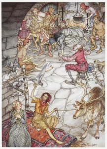 Gerda und das kleine Räubermädchen im Räuberschloss