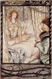 Bist du es, mein Prinz? Ich habe sehr lange auf dich gewartet, aus The Arthur Rackham Fairy Book, veröffentlicht 1933 von Arthur Rackham