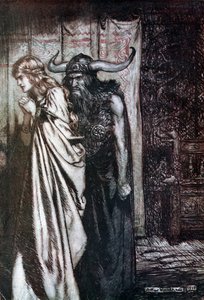 O betrogene Frau, ich werde dein Vertrauen rächen! Illustration für Siegfried und Die Götterdämmerung