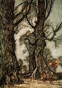 Peter Pan in den Kensington Gardens von Arthur Rackham