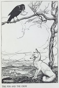 Der Fuchs und die Krähe, Illustration aus 