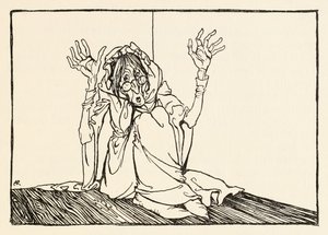 Die Hexe saß an der Wand, aus Morgans Frenzy in Irish Fairy Tales