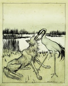 Der Wolf und der Kranich - Äsops Fabeln, 1912