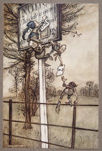 Diese listigen Feen ändern manchmal heimlich das Brett in einer Ballnacht, aus Peter Pan in Kensington Gardens von J M Barrie, veröffentlicht 1906 von Arthur Rackham