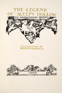 Titelseite, aus Die Legende von Sleepy Hollow von Washington Irving (1783 - 1859), veröffentlicht 1928
